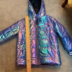 Shimmering Multicolor Kids Puffer Jacket